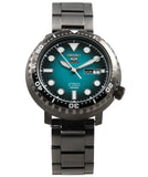 Seiko 5 Sports Automatic Turquoise Dial Grey Steel Strap Watch for Men - SRPC65J1 Buy Now By Seiko