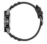 Citizen Mechanical Automatic Black Dial Black Rubber Strap Watch for Men - NJ0125-11E