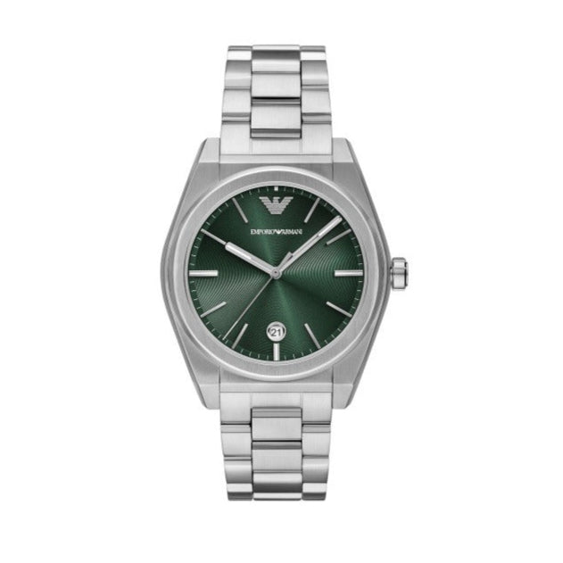 Emporio Armani Frederico Analog Green Dial Silver Steel Strap Watch for Men - AR11621 Buy Now By Emporio Armani
