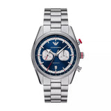 Emporio Armani Racer Chronograph Blue Dial Silver Steel Strap Watch for Men - AR11676 Buy Now By Emporio Armani