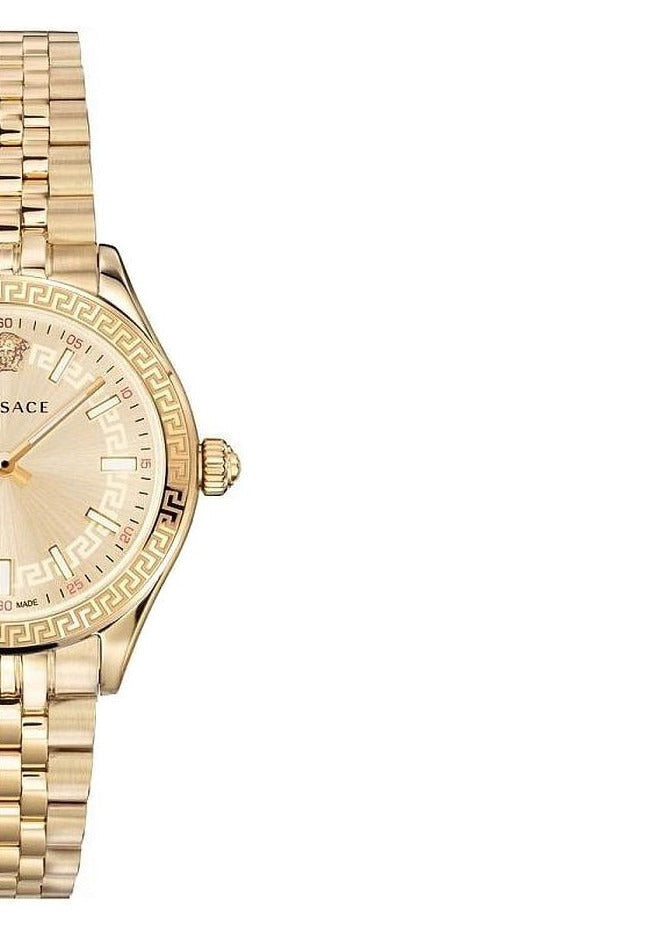 Versace Virtus Quartz Gold Dial Gold Steel Strap Watch for Women - VEHU00720 Buy Now By Versace
