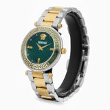 Versace Reve Analog Green Dial Two Tone Steel Strap Watch for Women - VE8B00524 Buy Now By Versace