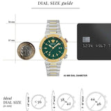 Versace Greca Logo Diver Quartz Green Dial Two Tone Steel Strap Watch for Men - VE8G00524 Buy Now By Versace