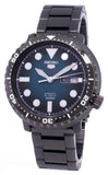 Seiko 5 Sports Automatic Turquoise Dial Grey Steel Strap Watch for Men - SRPC65J1 Buy Now By Seiko