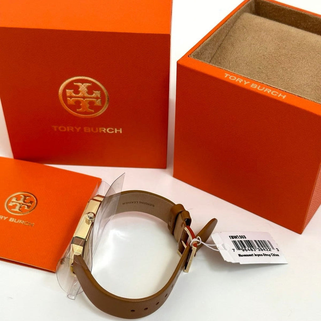 Tory Burch Robinson White Dial Brown Leather Strap Watch for Women - TBW1503 Buy Now By Tory Burch