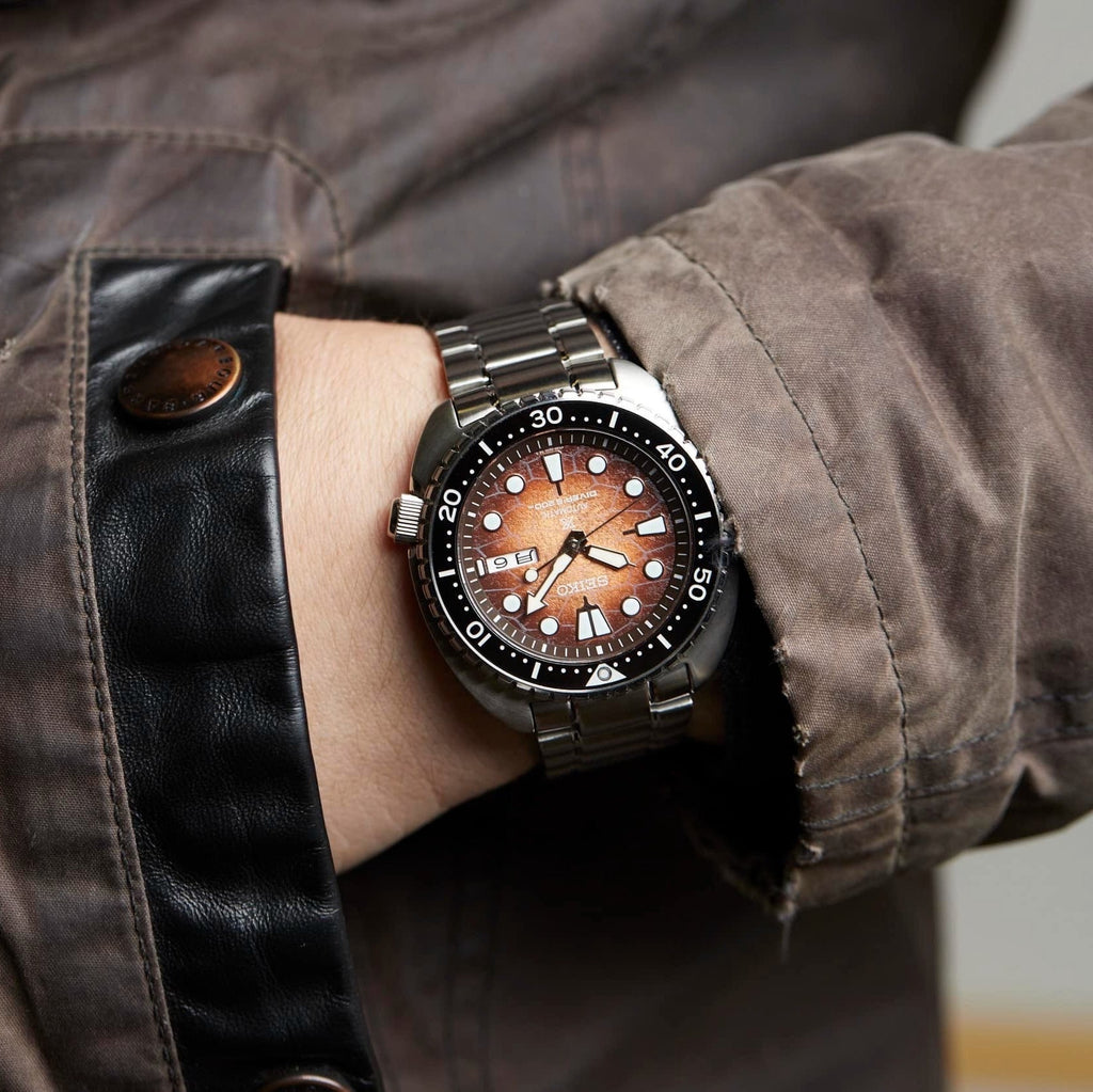 Seiko Prospex US Special Edition King Turtle Automatic Brown Dial Silver Steel Strap Watch for Men - SRPH55 Buy Now By Seiko