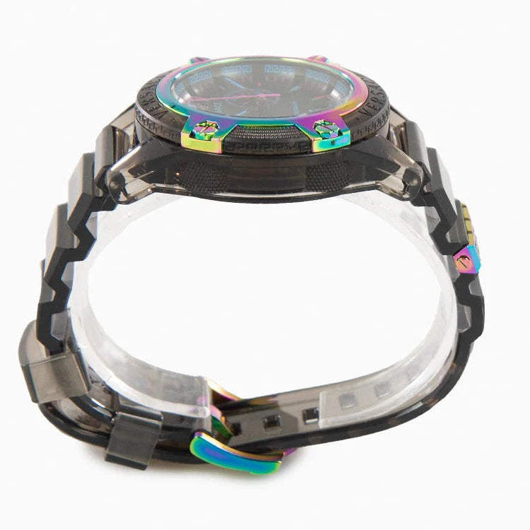 Versace Icon Active Chronograph Black Dial Grey Silicone Strap Watch for Men - VEZ701022 Buy Now By Versace