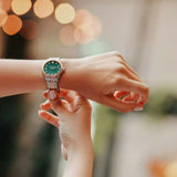 Versace Hellenyium Quartz Green Dial Two Tone Steel Strap Watch for Women - VE2S00422 Buy Now By Versace