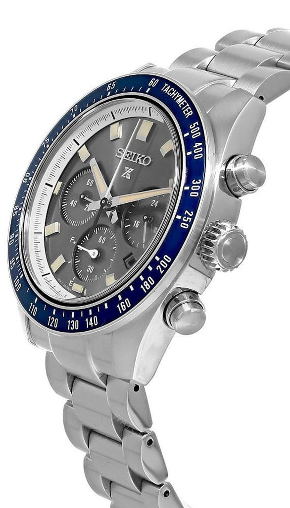 Seiko Prospex Speedtimer Solar Chronograph Grey Dial Silver Steel Strap Watch for Men - SSC939 Buy Now By Seiko