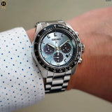 Seiko Prospex Speedtimer 41.4 Solar Chronograph Blue Dial Silver Steel Strap Watch for Men - SSC935 Buy Now By Seiko