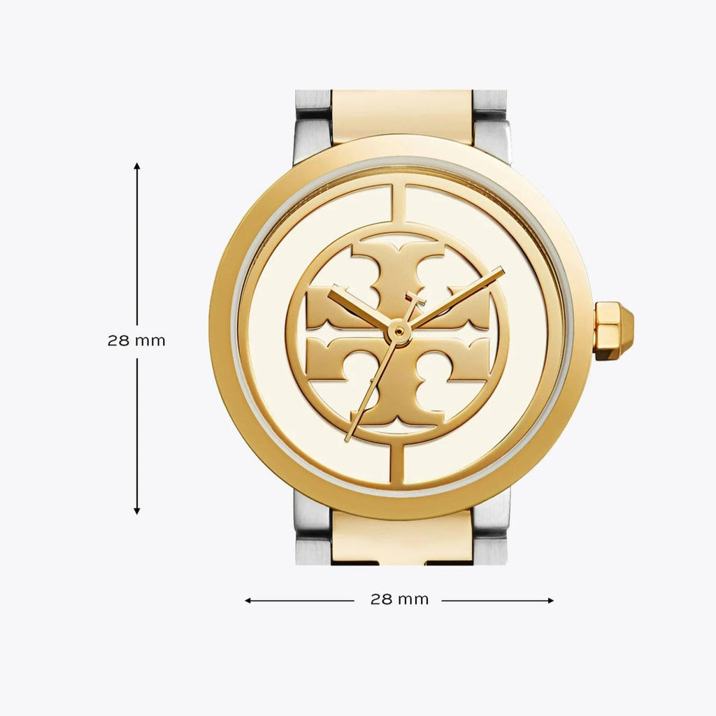 Tory Burch Reva Gold Dial Two Tone Steel Strap Watch for Women - TBW4016 Buy Now By Tory Burch
