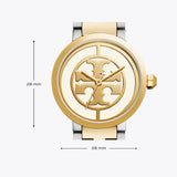Tory Burch Reva Gold Dial Two Tone Steel Strap Watch for Women - TBW4016 Buy Now By Tory Burch