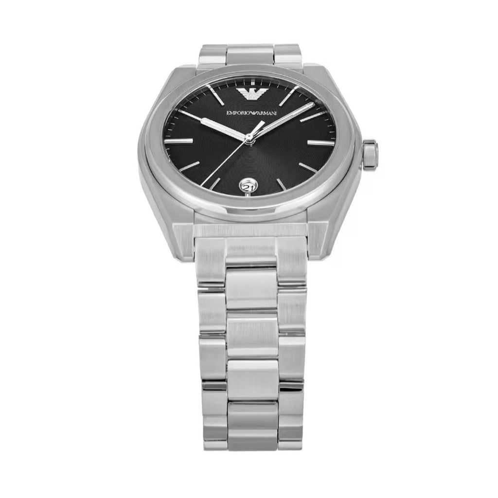 Emporio Armani Frederico Analog Black Dial Silver Steel Strap Watch for Men - AR11622 Buy Now By Emporio Armani