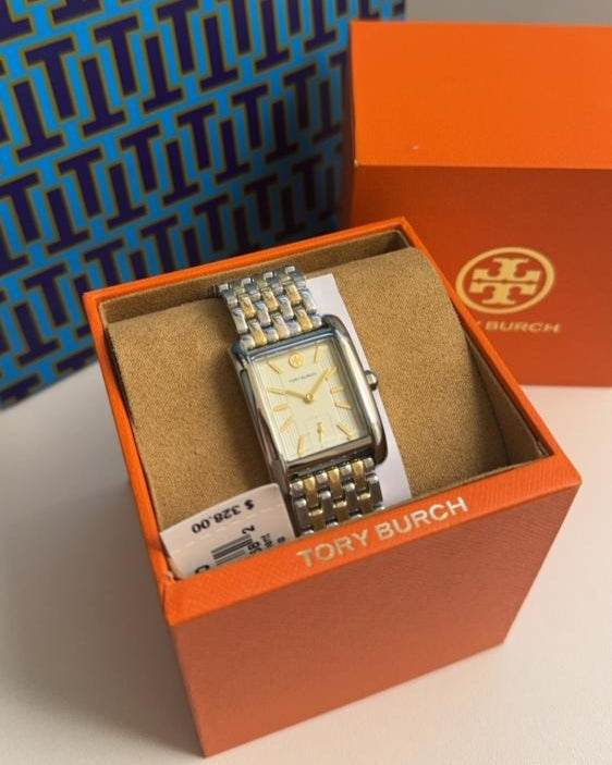 Tory Burch Eleanor White Dial Two Tone Steel Strap Watch for Women - TBW1070 Buy Now By Tory Burch