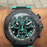 Tissot T Race Chronograph Black Dial Green Rubber Strap Watch for Men - T141.417.37.051.01 Buy Now By Tissot
