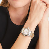 Tory Burch The Tory Chronograph White Dial Two Tone Steel Strap Watch for Women - TBW1052 Buy Now By Tory Burch