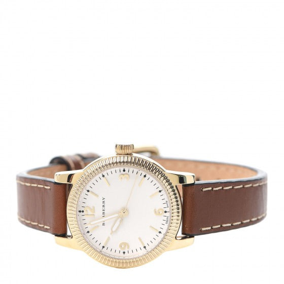 Burberry The Utilitarian White Dial Brown Leather Strap Watch for Women - BU7865 Buy Now By Burberry