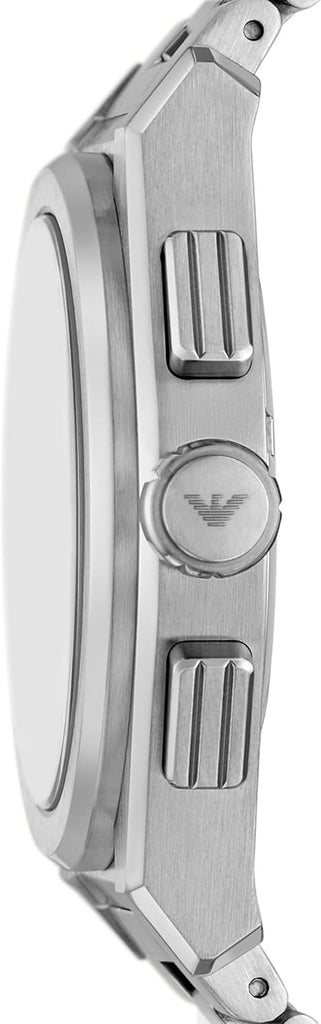 Emporio Armani Federico Chronograph Green Dial Silver Steel Strap Watch for Men - AR11640 Buy Now By Emporio Armani