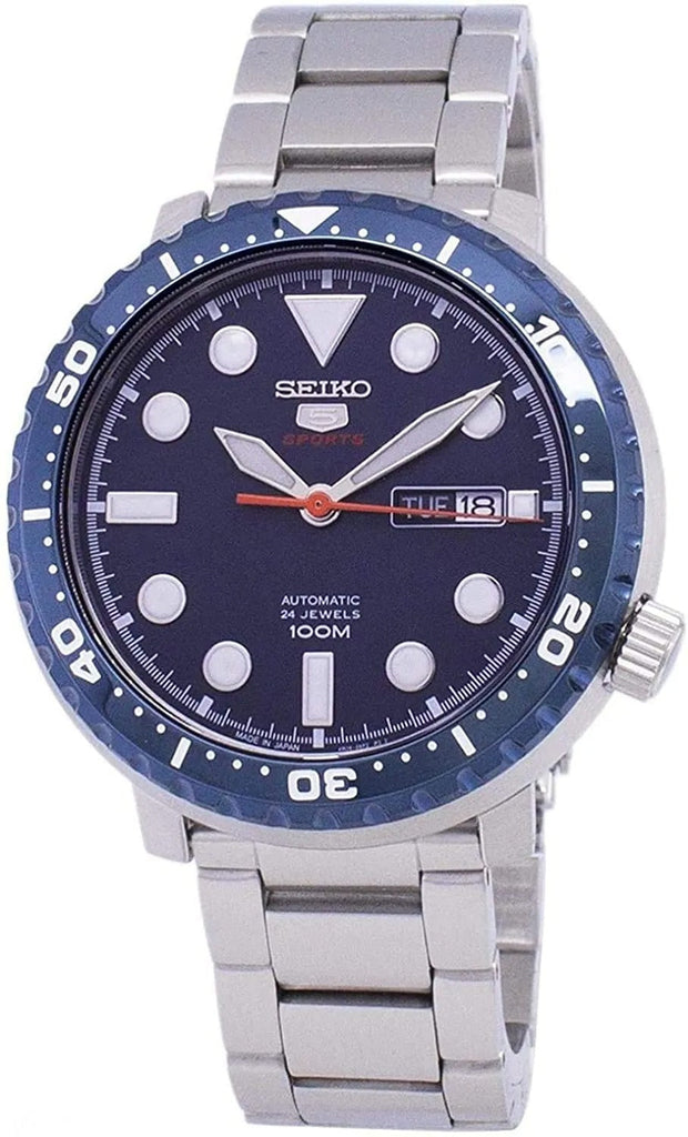 Seiko 5 Sports Automatic Blue Dial Silver Steel Strap Watch for Men - SRPC63J1 Buy Now By Seiko