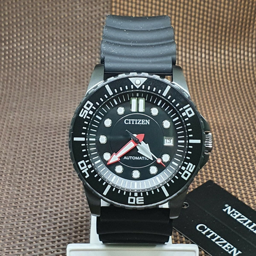 Citizen Mechanical Automatic Black Dial Black Rubber Strap Watch for Men - NJ0125-11E Buy Now By Citizen