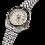 Seiko 5 GMT Sport Asia Exclusive Limited Edition Off White Dial Silver Steel Strap Watch for Men - SSK046K1 Buy Now By Seiko