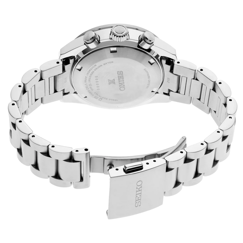 Seiko Prospex Speedtimer 41.4 Solar Chronograph Blue Dial Silver Steel Strap Watch for Men - SSC935 Buy Now By Seiko