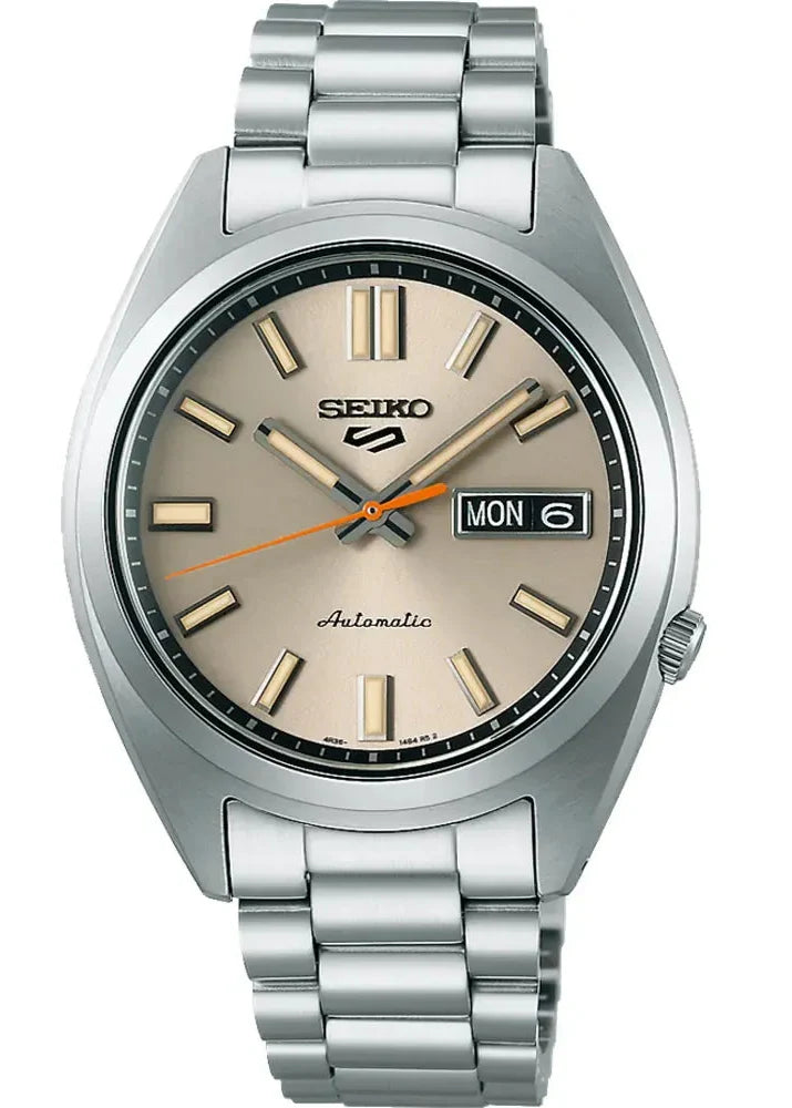 Seiko 5 Sports SNXS Series Automatic Beige Dial Silver Steel Strap Watch for Men - SRPK91K1 Buy Now By Seiko