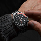 Seiko Prospex Speedtimer Solar Chronograph Black Dial Silver Steel Strap Watch for Men - SSC915 Buy Now By Seiko