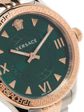 Versace Hellenyium Quartz Green Dial Two Tone Steel Strap Watch for Women - VE2S00422