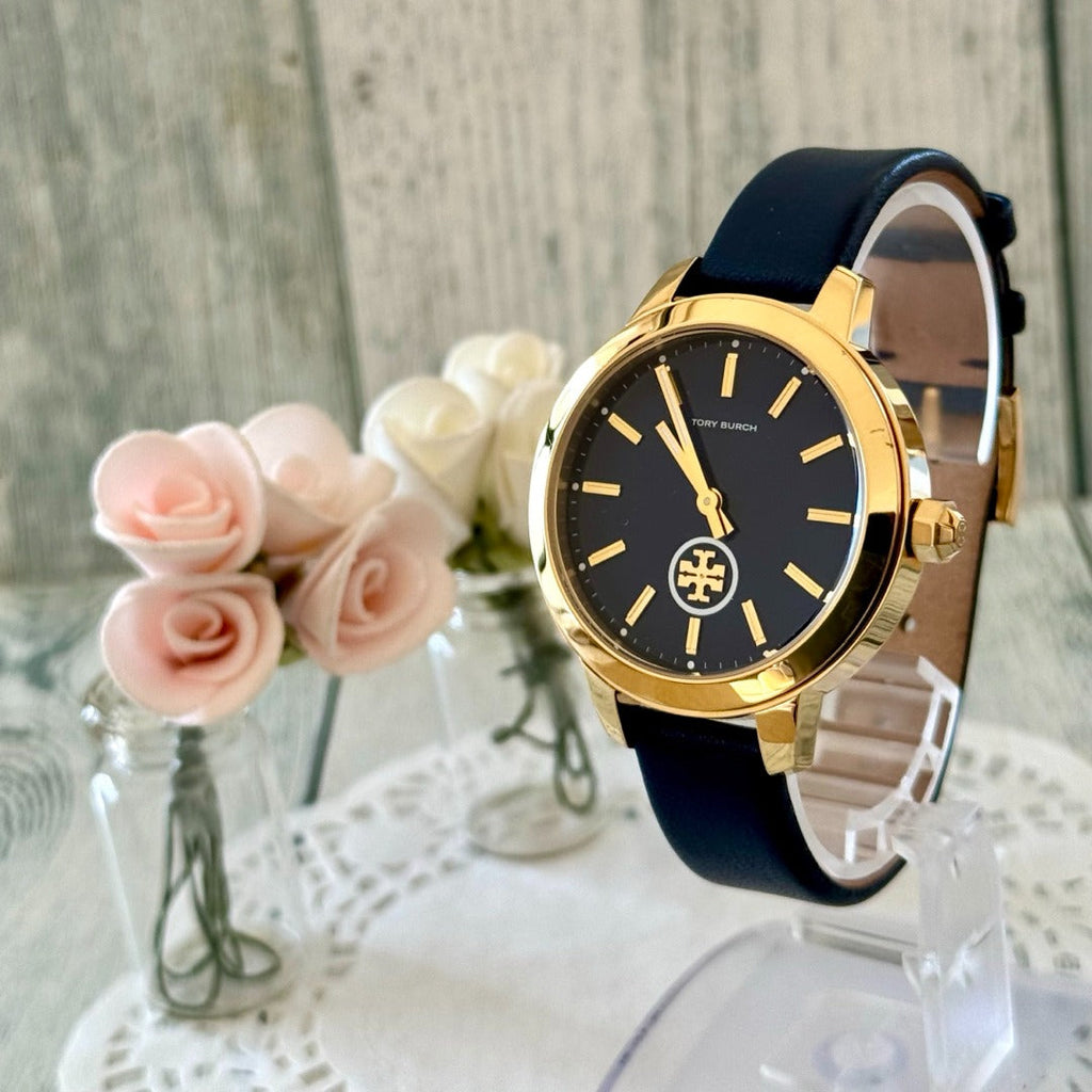 Tory Burch Collins Quartz Blue Dial Blue Leather Strap Watch for Women - TBW1203 Buy Now By Tory Burch