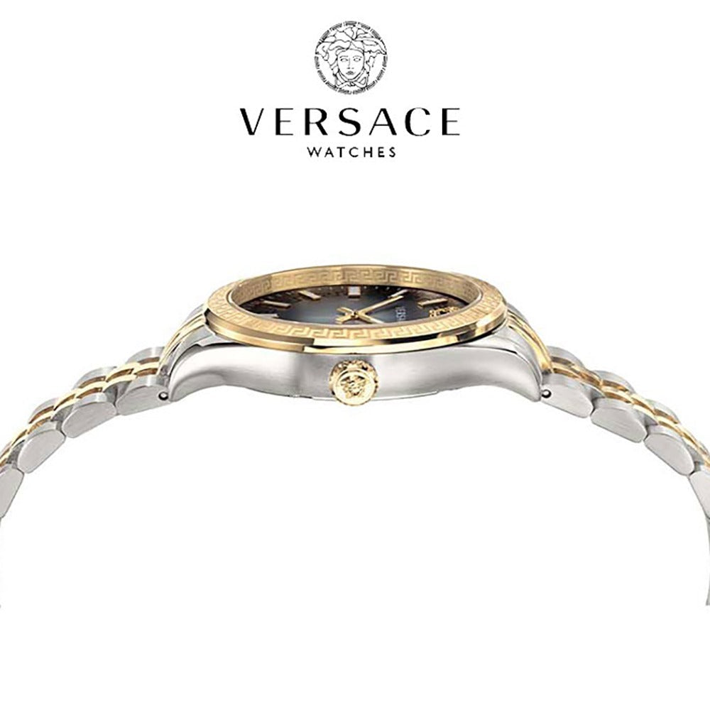 Versace Hellenyium Grey Dial Two Tone Steel Strap Watch for Women - VEHU00520 Buy Now By Versace