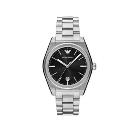 Emporio Armani Frederico Analog Black Dial Silver Steel Strap Watch for Men - AR11622 Buy Now By Emporio Armani