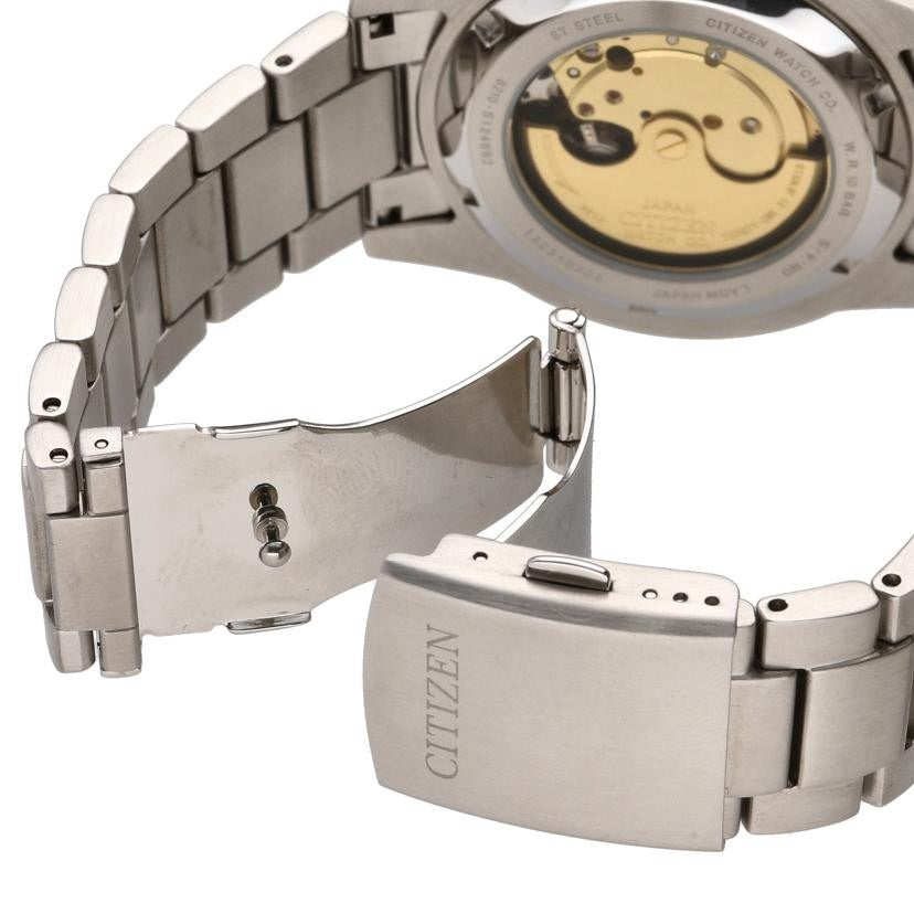 Citizen Mechanical Automatic Orange Dial Silver Steel Strap Watch for Men - NJ0128-80X Buy Now By Citizen