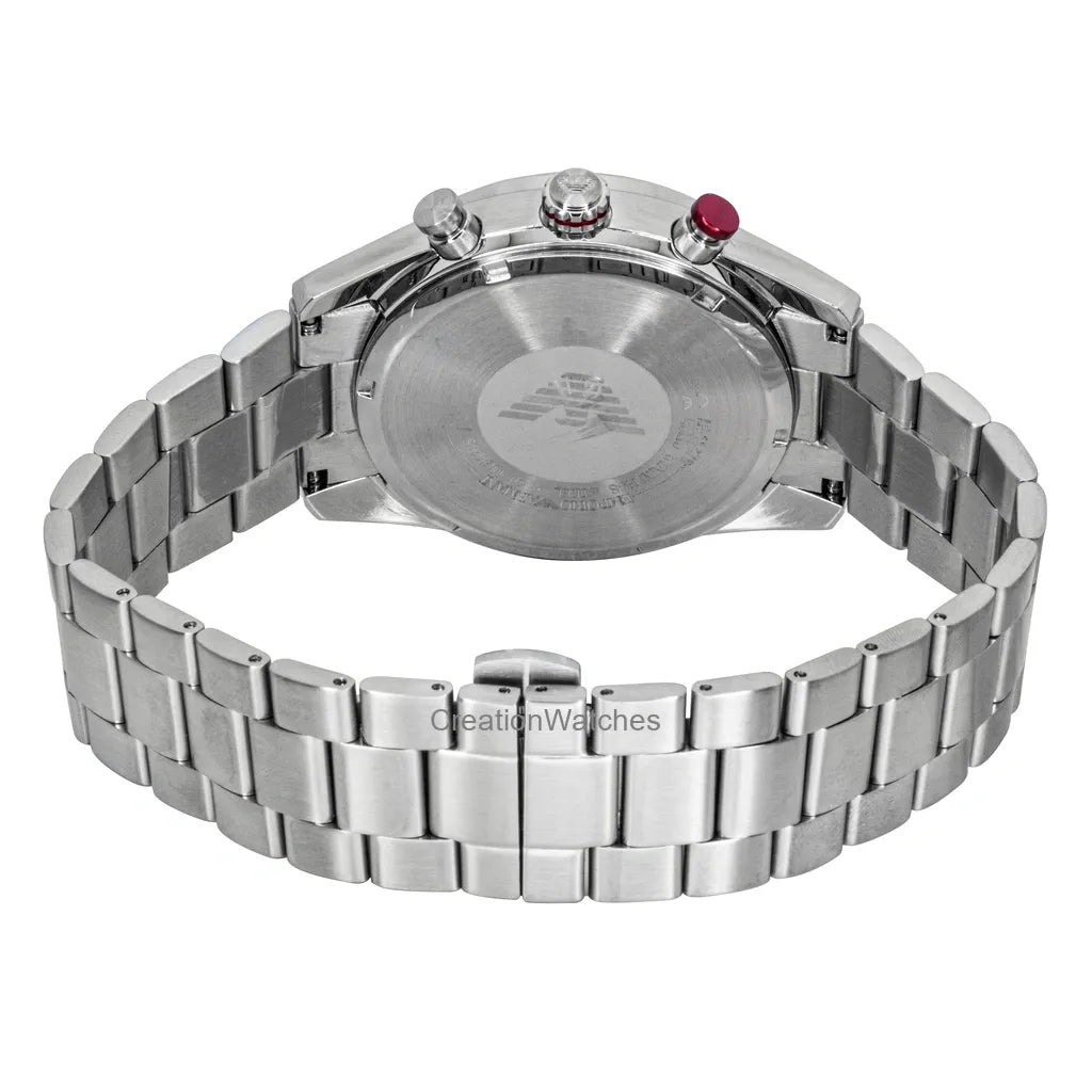 Emporio Armani Racer Chronograph Blue Dial Silver Steel Strap Watch for Men - AR11676 Buy Now By Emporio Armani