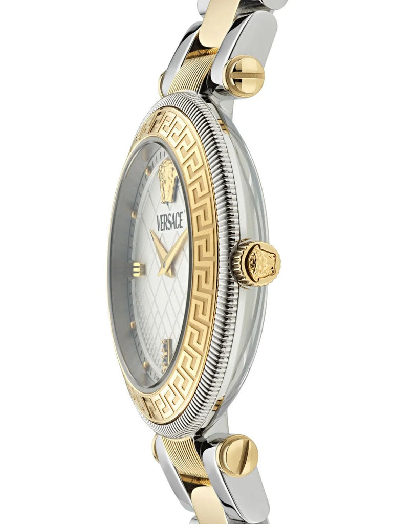 Versace Reve Analog White Dial Two Tone Steel Strap Watch for Women - VE8B00724 Buy Now By Versace