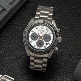 Seiko Prospex Speedtimer Solar Chronograph Silver Dial Silver Steel Strap Watch for Men - SSC911 Buy Now By Seiko
