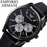 Emporio Armani Antonio Chronograph Black Dial Black Leather Strap Watch for Men - AR11583 Buy Now By Emporio Armani