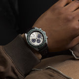 Seiko Prospex Speedtimer Solar Chronograph Ivory Dial Black Leather Strap Watch for Men - SSC943 Buy Now By Seiko