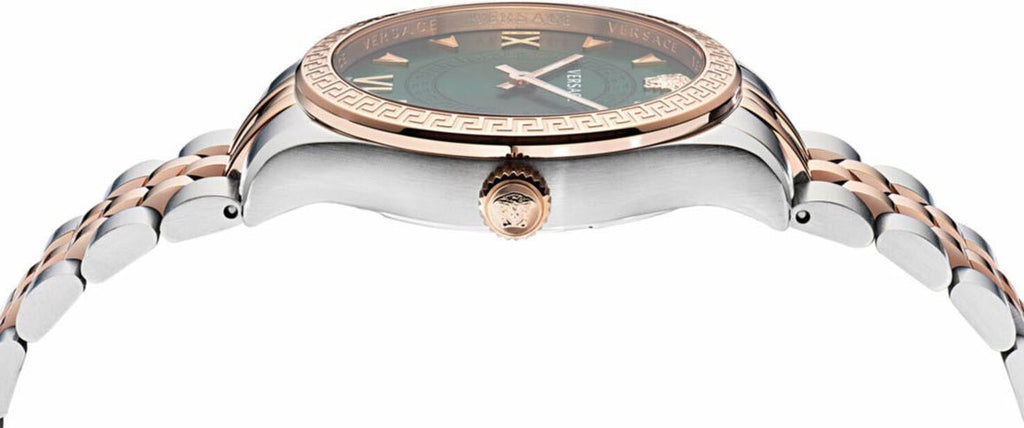 Versace Hellenyium Quartz Green Dial Two Tone Steel Strap Watch for Women - VE2S00422 Buy Now By Versace