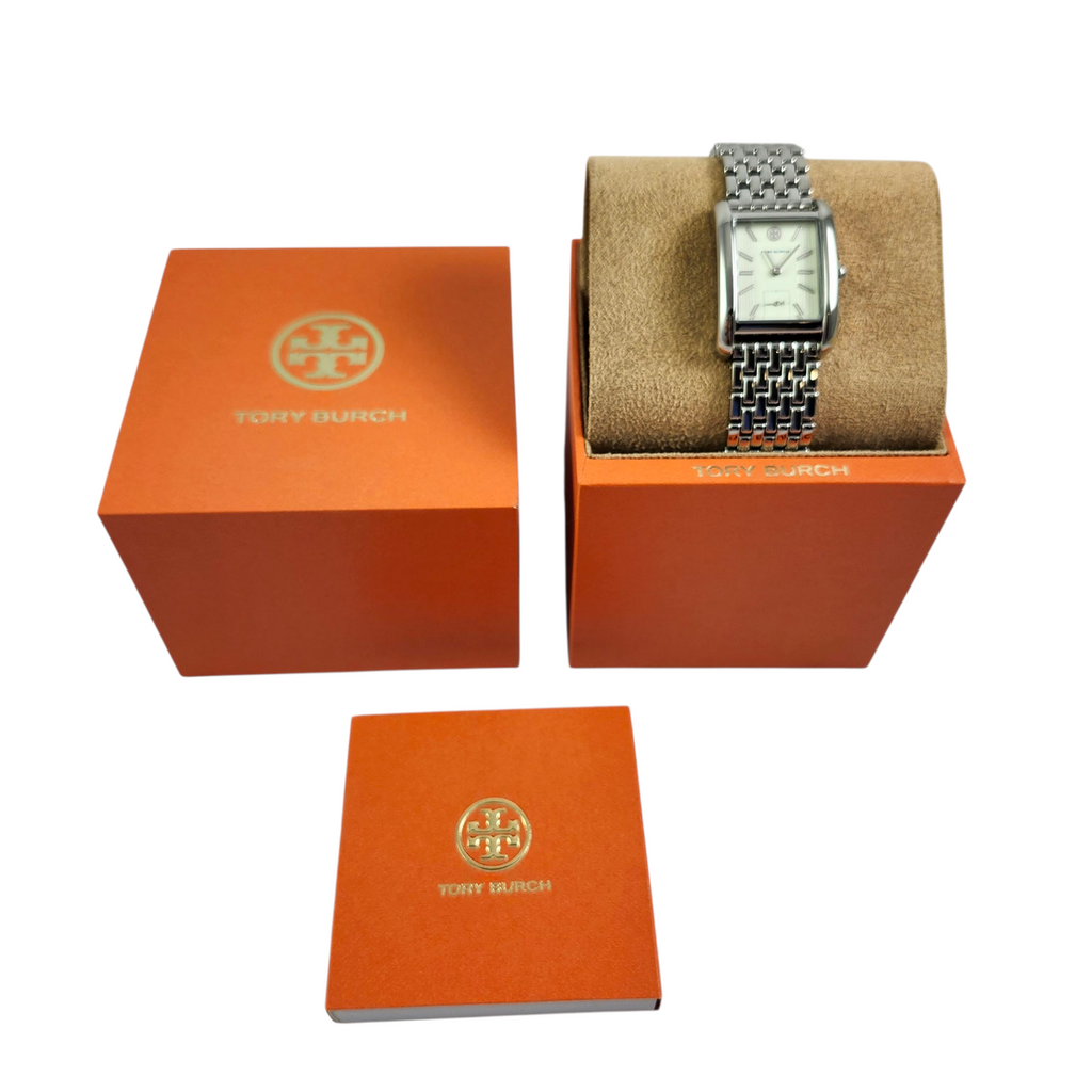 Tory Burch Eleanor White Dial Silver Steel Strap Watch for Women - TBW1069 Buy Now By Tory Burch