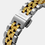 Versace Hellenyium Quartz Blue Dial Two Tone Steel Strap Watch for Women - VE2S00522 Buy Now By Versace