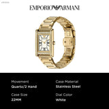 Emporio Armani Genni Crystals Mother of Pearl Dial Gold Steel Strap Watch for Women - AR11659 Buy Now By Emporio Armani