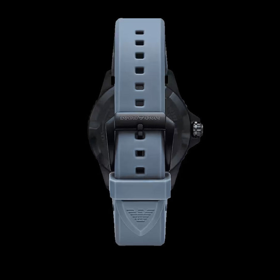 Emporio Armani Sea Explorer Divers Blue Dial Blue Silicone Strap Watch for Men - AR11685 Buy Now By Emporio Armani