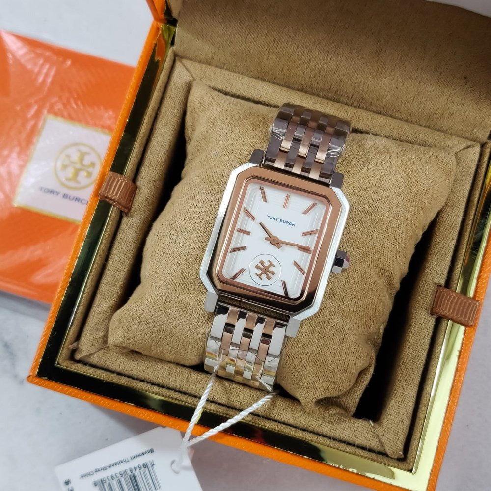 Tory Burch Robinson White Dial Two Tone Steel Strap Watch for Women - TBW1509 Buy Now By Tory Burch