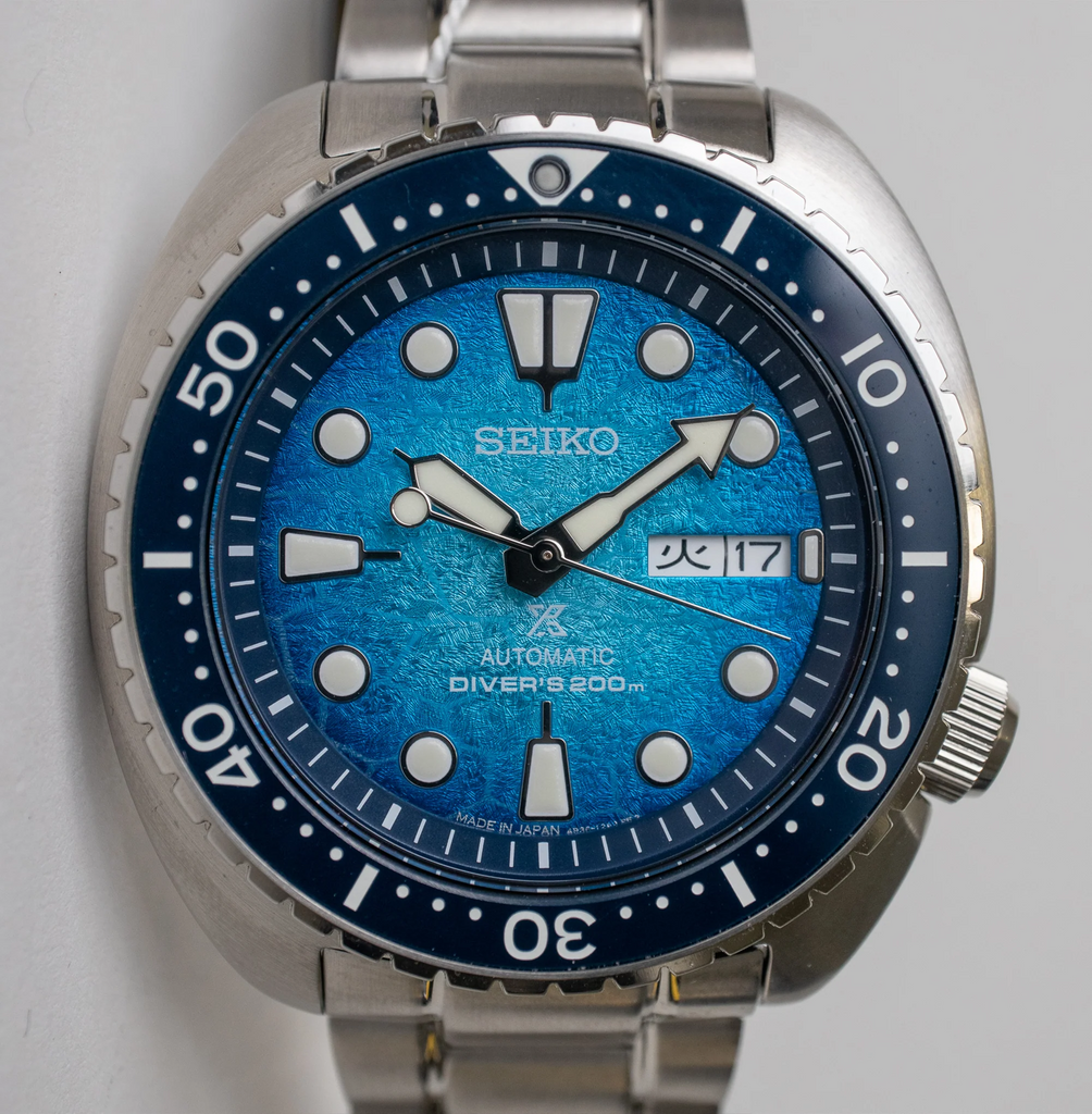 Seiko Prospex US Special Edition Automatic Blue Dial Silver Steel Strap Watch for Men - SRPH59