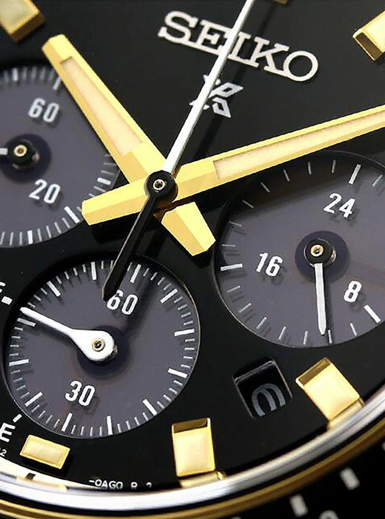 Seiko Prospex Speedtimer Solar Chronograph Black Dial Silver Steel Strap Watch for Men - SSC941 Buy Now By Seiko