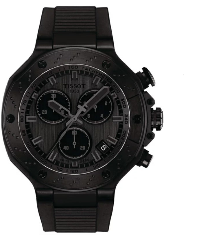 Tissot T-Race Chronograph Black Dial Black Rubber Strap Watch for Men - T141.417.37.061.00 Buy Now By Tissot