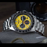 Seiko Prospex Speedtimer Solar Chronograph Yellow Dial Silver Steel Strap Watch for Men - SSC929 Buy Now By Seiko