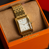 Tory Burch Eleanor White Dial Gold Steel Strap Watch for Women - TBW1060 Buy Now By Tory Burch