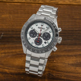 Seiko Prospex Speedtimer Solar Chronograph Silver Dial Silver Steel Strap Watch for Men - SSC911 Buy Now By Seiko